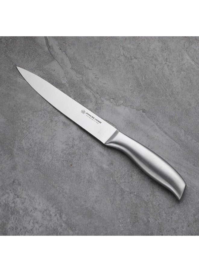 Danube Home Chef'S Delight Celina Slicer Knife 8 Inch Stainless Steel Blade Precision Slicing For Meat Fish And Vegetables Ergonomic Handle For Comfortable Use Silver