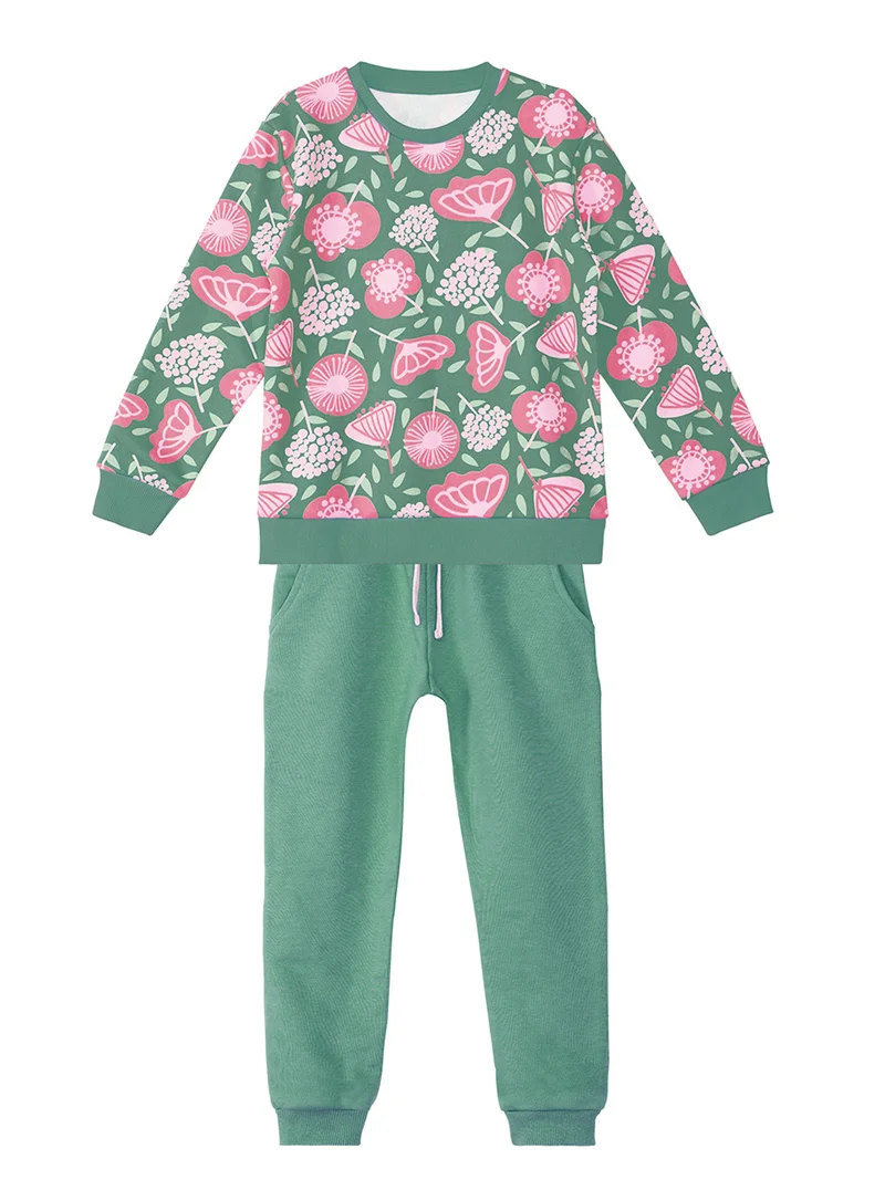 Denokids Flower Garden Girl Tracksuit