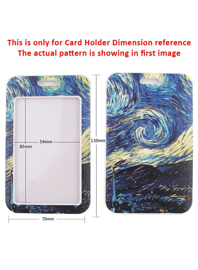 Card Holder with Neck Strap Lanyards Van Gogh's Sunflowers B Oil Painting For Keys Keychain Badge Holder Compatible with Credit Card / Student Card / Bus Transportation Card - Image 3