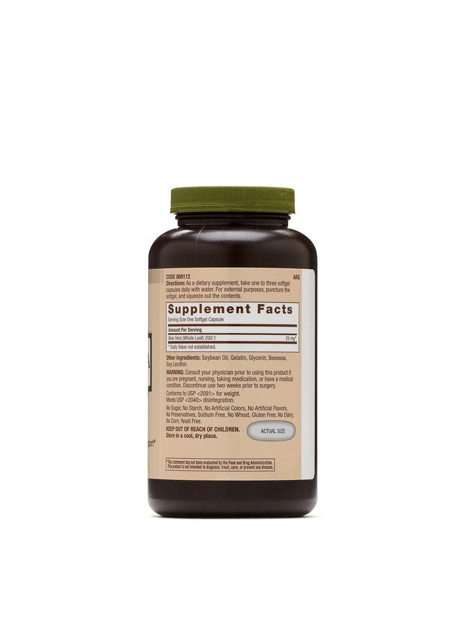 GNC Natural Brand Aloe Vera SoftGel Capsules - Image 2