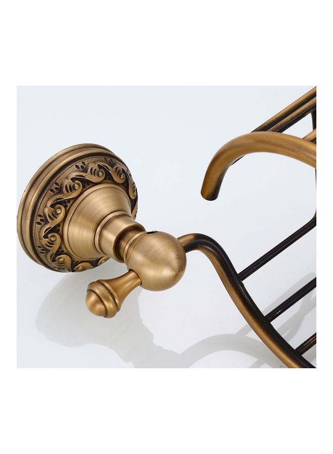 حامل الورق المرحاض النحاسي متعدد الألوان للحمام والمطبخ وغرفة الطعام، يُثبت على الحائط
- الحجم: 15 x 25 x 15 سم - Image 3