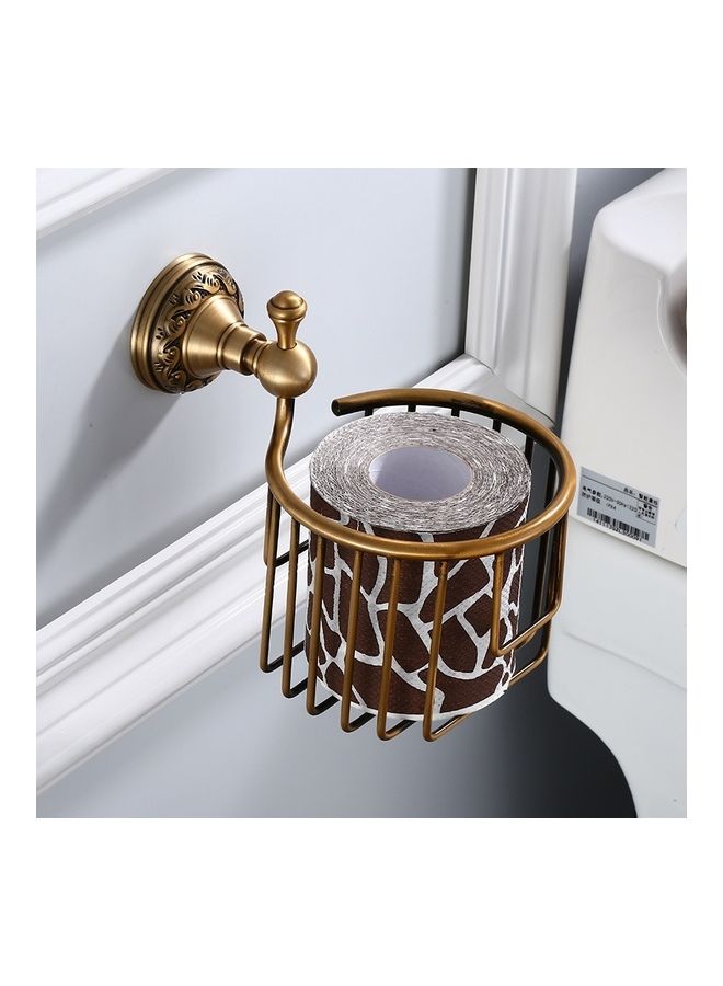 حامل الورق المرحاض النحاسي متعدد الألوان للحمام والمطبخ وغرفة الطعام، يُثبت على الحائط
- الحجم: 15 x 25 x 15 سم - Image 1