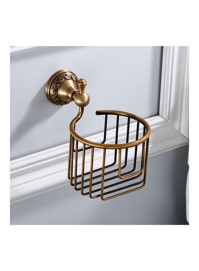 حامل الورق المرحاض النحاسي متعدد الألوان للحمام والمطبخ وغرفة الطعام، يُثبت على الحائط
- الحجم: 15 x 25 x 15 سم - Image 2