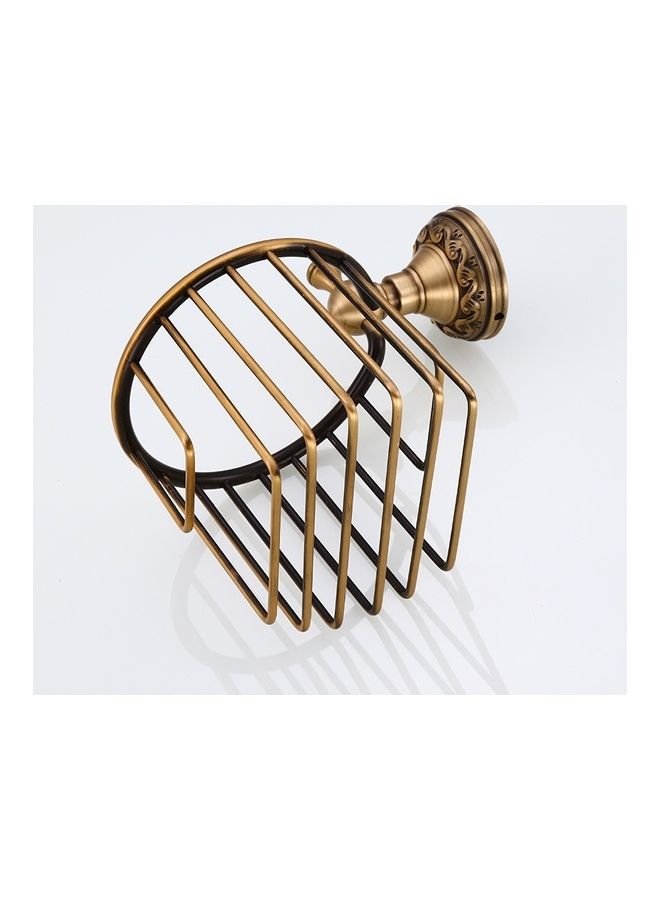 حامل الورق المرحاض النحاسي متعدد الألوان للحمام والمطبخ وغرفة الطعام، يُثبت على الحائط
- الحجم: 15 x 25 x 15 سم - Image 4