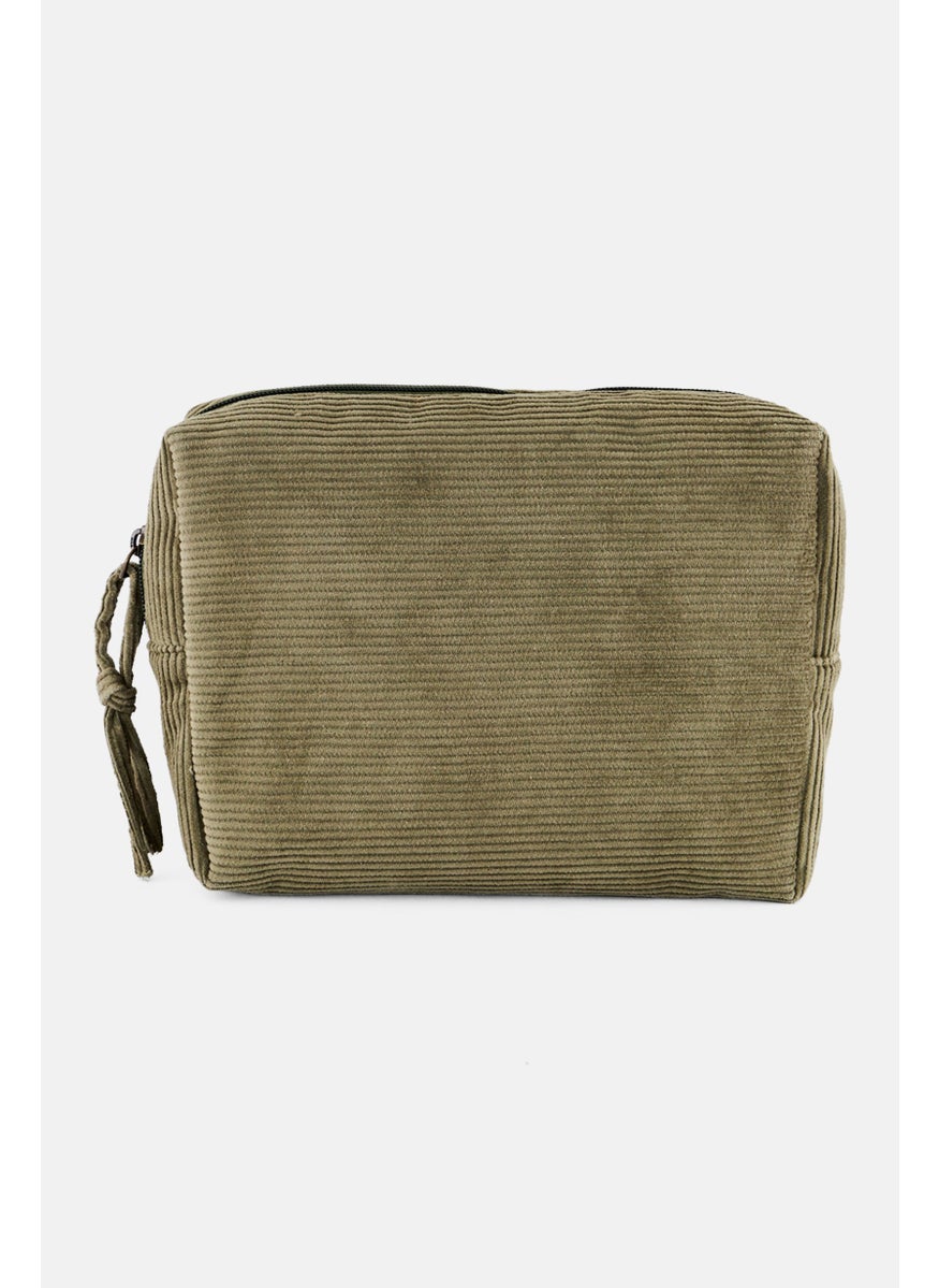Muy Mucho Corduroy Toiletry Bag, Olive  - Image 1