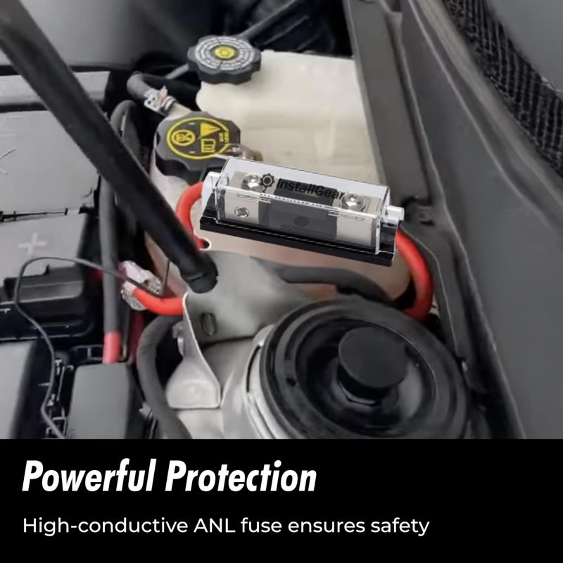 InstallGear 0/2/4 Gauge AWG In-Line ANL Fuse Holder with 250 Amp Fuse - Image 2