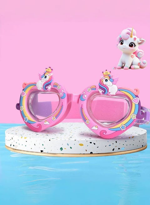 Kids Anti-Fog Swimming Goggles with UV Protection, Wide View, Adjustable Strap, Waterproof Swimming Goggles for Children Boys & Girls Age 3-14