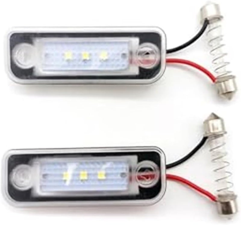 DEMULAX 2Pcs White License Plate Light for Benz - Image 1