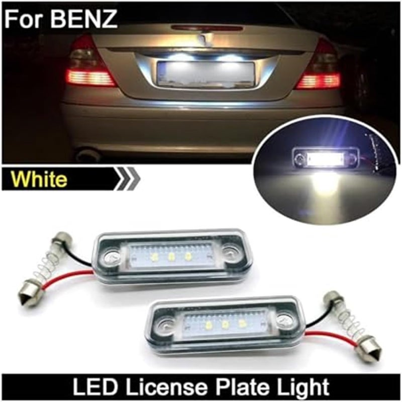 DEMULAX 2Pcs White License Plate Light for Benz - Image 2