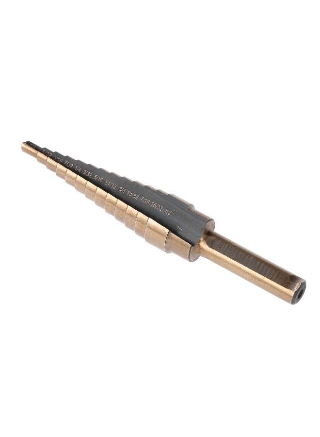 5-Piece High Speed Steel Step Drill Bit Set Yellow 15.00x4.00x11.00cm - Image 3