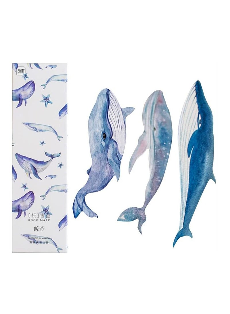 Generic Whale Shape Bookmarks Book Mark Stationery Reading Accessories Paper Bookmark Label 30 Pcs 15.5X4.5CM - Image 1