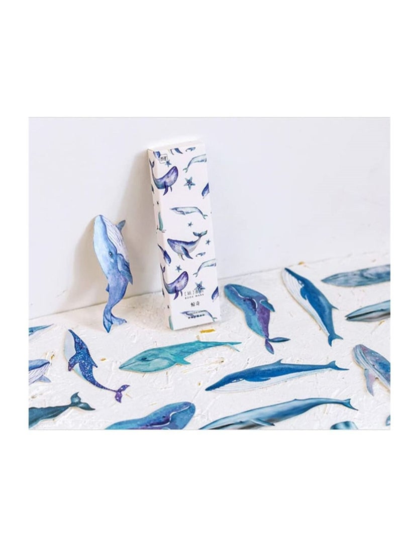Generic Whale Shape Bookmarks Book Mark Stationery Reading Accessories Paper Bookmark Label 30 Pcs 15.5X4.5CM - Image 5