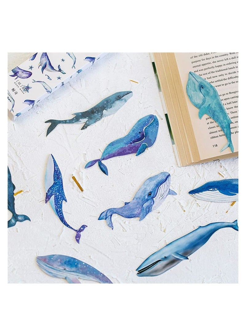 Generic Whale Shape Bookmarks Book Mark Stationery Reading Accessories Paper Bookmark Label 30 Pcs 15.5X4.5CM - Image 3