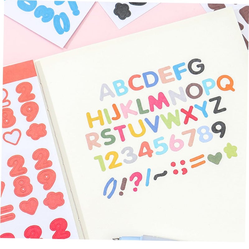 Mixed Styles Alphabet Number Decorative Stickers 16 Sheets Set For DIY Crafts Scrapbooking - Image 4