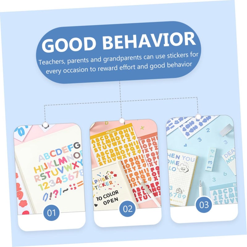 Mixed Styles Alphabet Number Decorative Stickers 16 Sheets Set For DIY Crafts Scrapbooking - Image 5