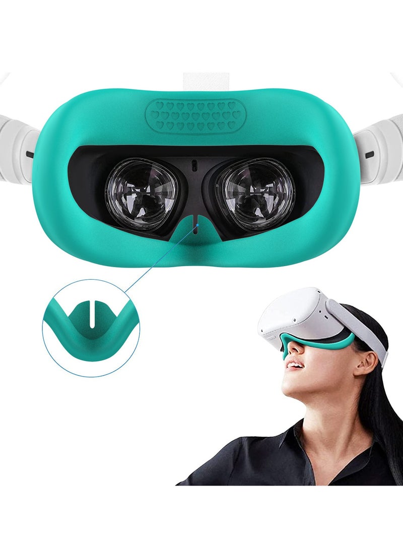 Silicone case for Oculus Quest 2, including front cover and controller grip cover, visor, lens case, rocker cap - Image 4