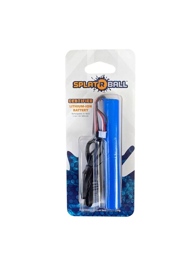SplatRball Blaster 1800 mAh Rechargeable Battery with Charging Cable, Black