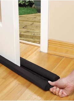 Under Door Dust Stopper Improved Adjustable Double Draft Noise Blocker Sweep  (Size-32 inch) (Pack of 1) (Brown)(Black)