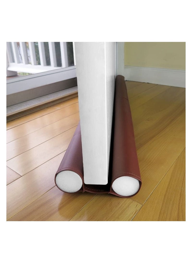 Generic - Under Door Dust Stopper Improved Adjustable Double Draft Noise Blocker Sweep  (Size-32 inch) (Pack of 1) (Brown)(Black) - Image 1