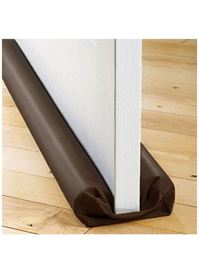 Generic - Under Door Dust Stopper Improved Adjustable Double Draft Noise Blocker Sweep  (Size-32 inch) (Pack of 1) (Brown)(Black) - Image 1