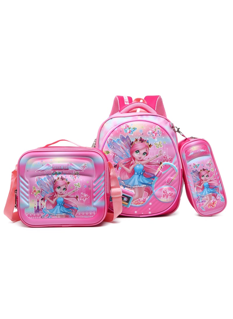 Stargold Baby Backpack 3Pcs Combo For Baby Girl With Adjustable Strap For School 12 Inch  - Image 1
