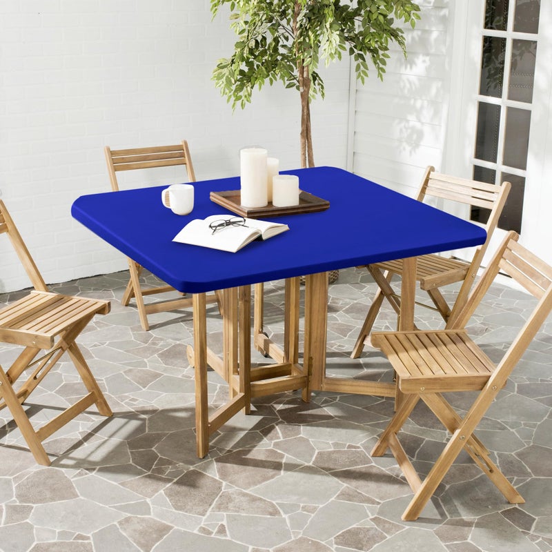 Enjoyidea Square Fitted Tablecloth 34x34 Inch-2 Pack Royal Blue Card Elastic Spandex Table Cover-Small Stretch Folding Table Cloths Topper Cap for Kitchen Dining Picnic Patio Outdoor Party Tables - Image 3