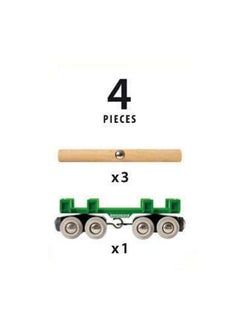 Brio BRIO World - 33696 Lumber Loading Wagon | 4 Piece Toy Train Set for Kids | FSC-Certified Wooden Components | Ideal for Ages 3 and Up - Green  - Image 4
