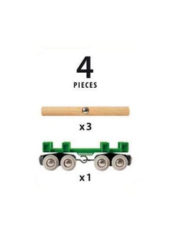 Brio BRIO World - 33696 Lumber Loading Wagon | 4 Piece Toy Train Set for Kids | FSC-Certified Wooden Components | Ideal for Ages 3 and Up - Green  - Image 5
