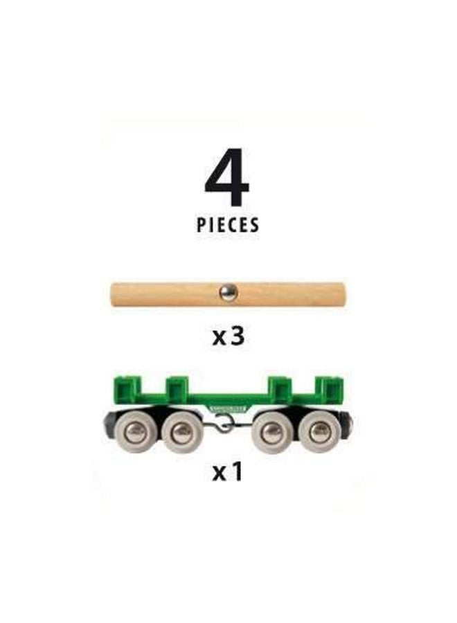 بريو وورلد - عربة تحميل الأخشاب ٣٣٦٩٦ | مجموعة قطار ألعاب للأطفال من ٤ قطع | مكونات خشبية معتمدة من مجلس الإشراف على الغابات (FSC) | مثالية للأعمار من ٣ سنوات فما فوق - لون أخضر - Image 5