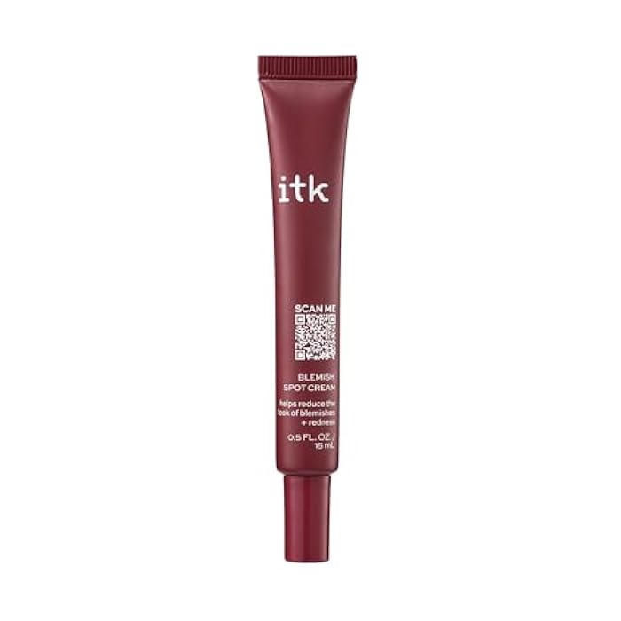 ITK Skincare Salicylic Acid Acne Spot Treatment for Face, Back & Body - Fast Active Acne Relief - Pimple Cream for Acne Prone Skin - Clear Blemishes Fast with Tea Tree Oil - 0.5oz - Image 1