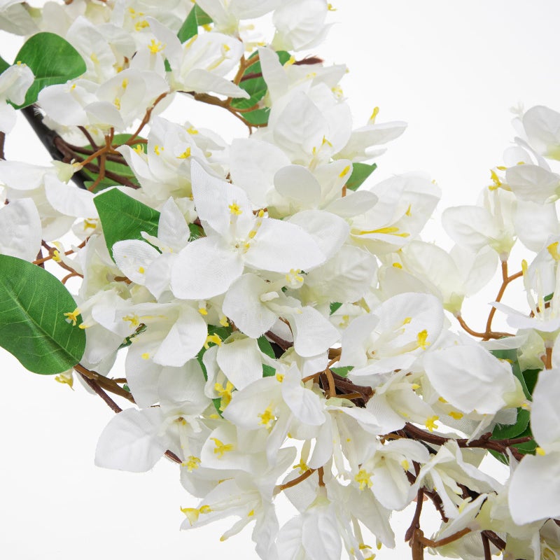 Briful 6ft White Bougainvillea Flower Garland â€“ Artificial Silk Floral Vine with Built-in Hook Faux Flower Garland for Backdrop Table Wall Wedding Party Home Decoration - Image 3