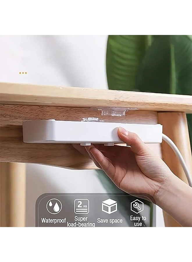 20 زوجا من خطافات الحائط اللاصقة الشفافة على الوجهين ، خطاف الحائط اللاصق الشفاف على الوجهين ، يستخدم للخطافات ذاتية اللصق المعلقة في الحمام ومكتب المطبخ ، بدون آثار - Image 4