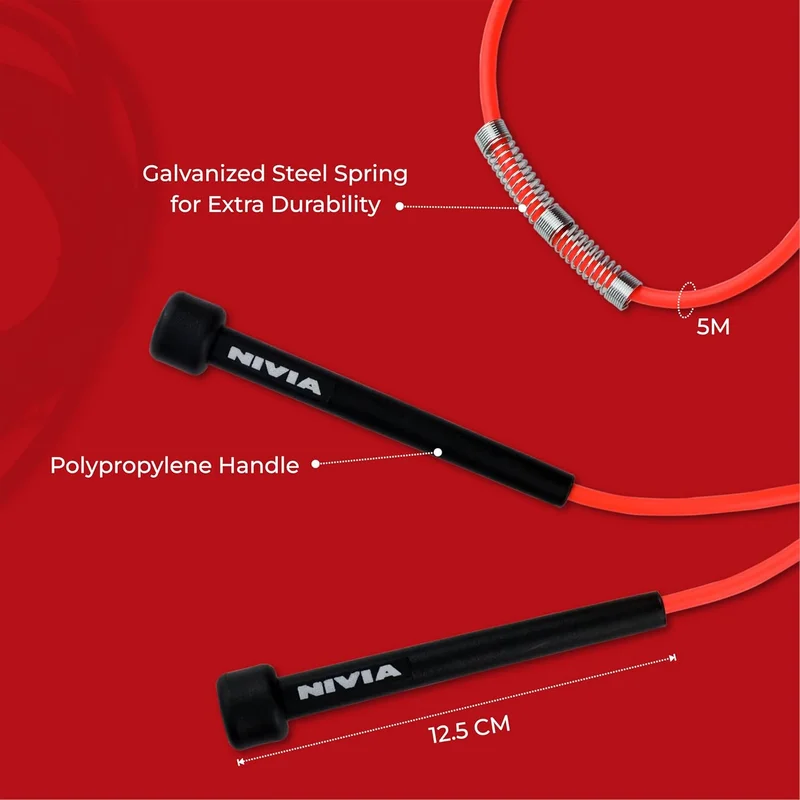 نيفيا Nivia Trainer Jump Rope with Adjustable Height for Effective Workouts and Weight Loss