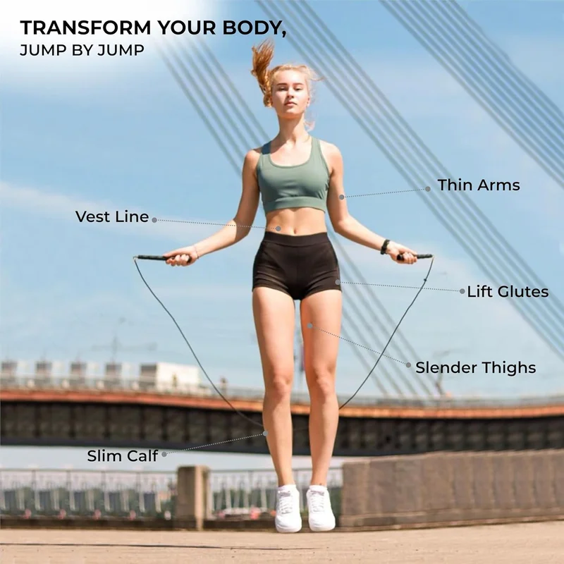 Nivia  Nivia Trainer Jump Rope with Adjustable Height for Effective Workouts and Weight Loss  | Best Price UAE