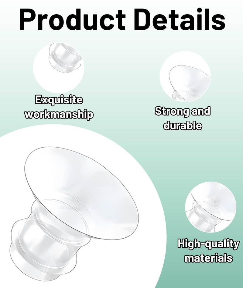 AGMITRAKA 10PCS Flange Insert for, Compatible with S12 Pro, Soft Silicone Flange Size for Breast Pump, Replacement Parts for Breast Pump - Image 3