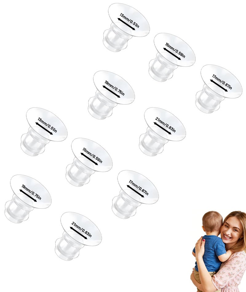 AGMITRAKA 10PCS Flange Insert for, Compatible with S12 Pro, Soft Silicone Flange Size for Breast Pump, Replacement Parts for Breast Pump - Image 1