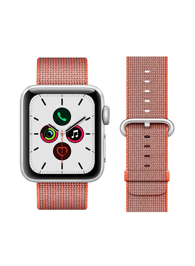 نيبمينينت سوار بديل مصنوع من النايلون مستدير الشكل ومزود بإبزيم خاص بساعة أبل سيريس 5/4/3/2/1 برتقالي - Image 2
