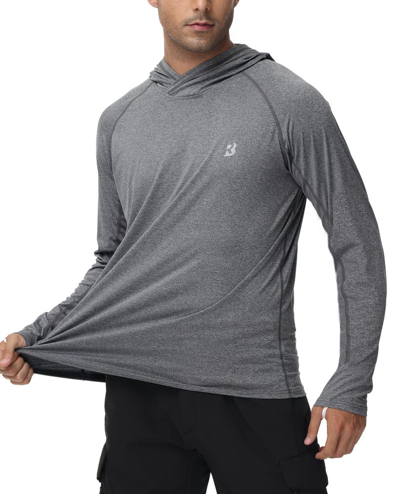 Roadbox UPF 50+ Fishing Shirts for Men Long Sleeve UV Sun Protection Hoodie Outdoor Hiking Shirts - Image 2