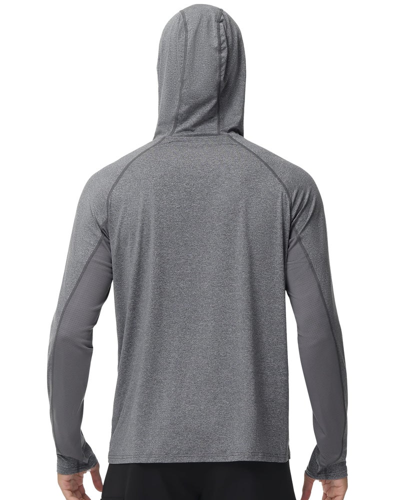 Roadbox UPF 50+ Fishing Shirts for Men Long Sleeve UV Sun Protection Hoodie Outdoor Hiking Shirts - Image 3