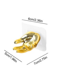 KASTWAVE Hand Shaped Key Hook,Hand Gesture Wall Hooks,Key Holder Wall Mount, Unique New Hand Shaped Wall Hooks, Hand Shape Wall Mounted Adhesive Hook Hand Shape Hooks for Coat, Scarf, Hat  - Image 2