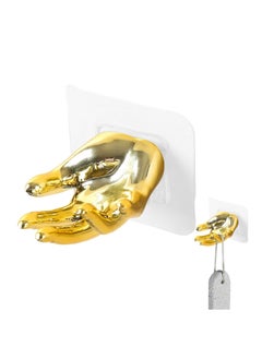 KASTWAVE Hand Shaped Key Hook,Hand Gesture Wall Hooks,Key Holder Wall Mount, Unique New Hand Shaped Wall Hooks, Hand Shape Wall Mounted Adhesive Hook Hand Shape Hooks for Coat, Scarf, Hat  - Image 1