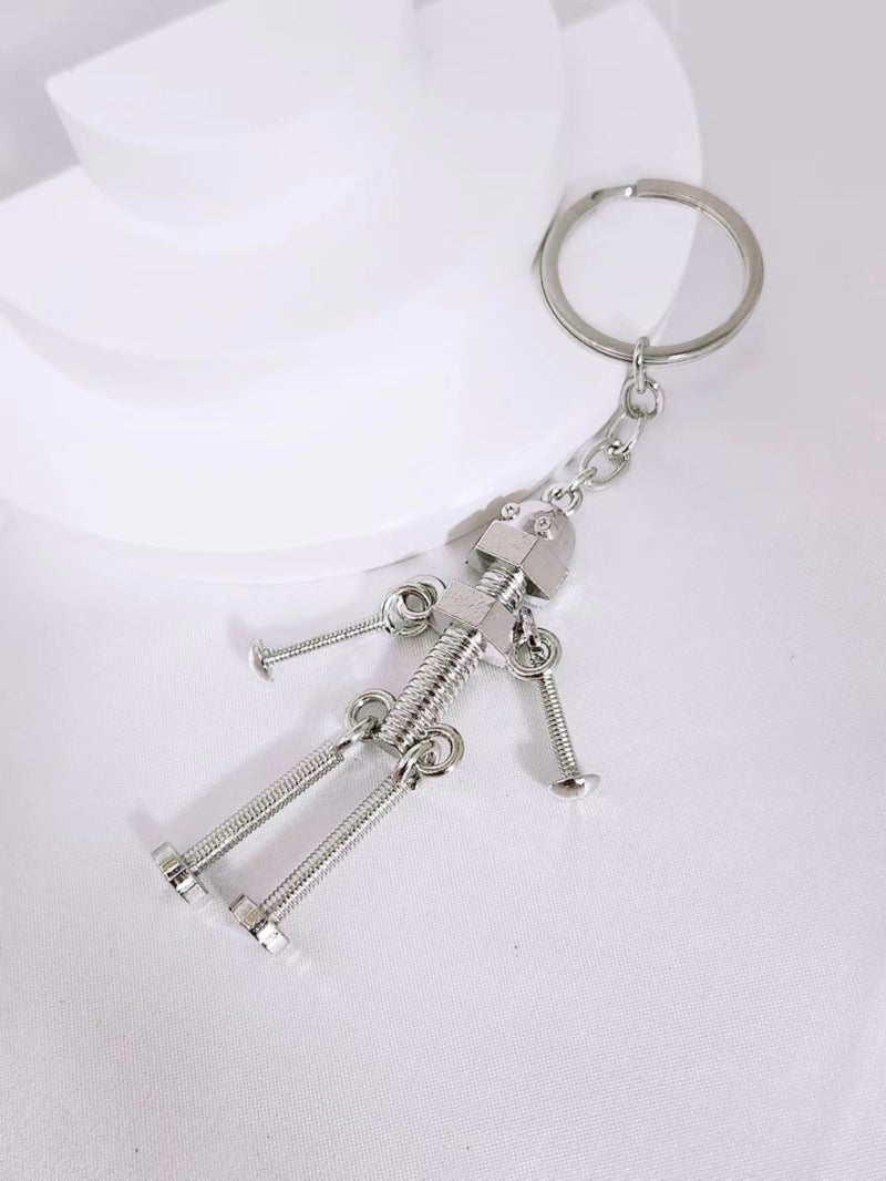 Handmade DIY keychain pendant with adjustable screws - Image 5
