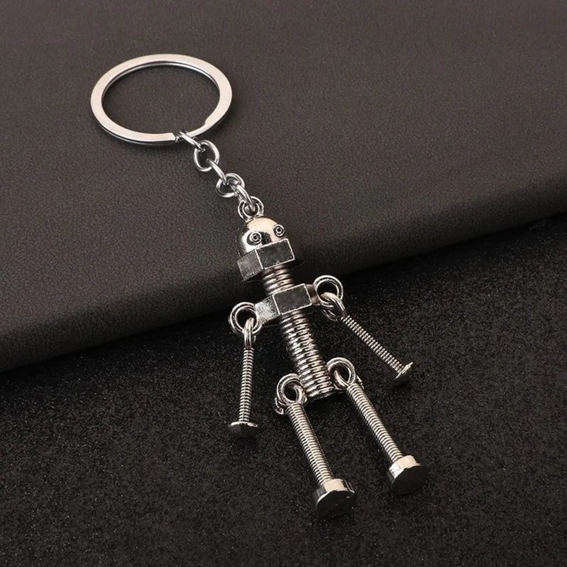 Handmade DIY keychain pendant with adjustable screws - Image 2