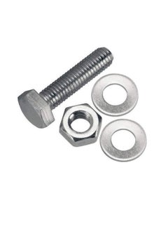 Generic 12 pcs Hex Head Screw Bolts Nuts & Washers Fully Thread GI Plain Finish Bolt Set. (14, 40MM)  - Image 3
