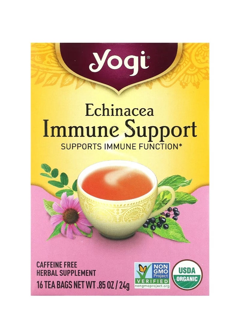 شاي يوغي إشنسا لدعم المناعة، خالي من الكافيين 16 كيس شاي 0.85 أونصة (24 جم) - Image 1