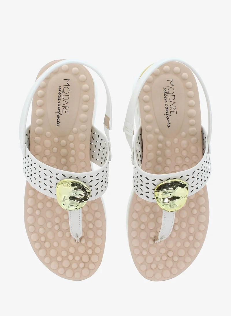MODARE Off White Modare Women’s Flat Sandals with Back Strap – Secure Fit and Lightweight Daily Wear for Women | Best Price UAE
