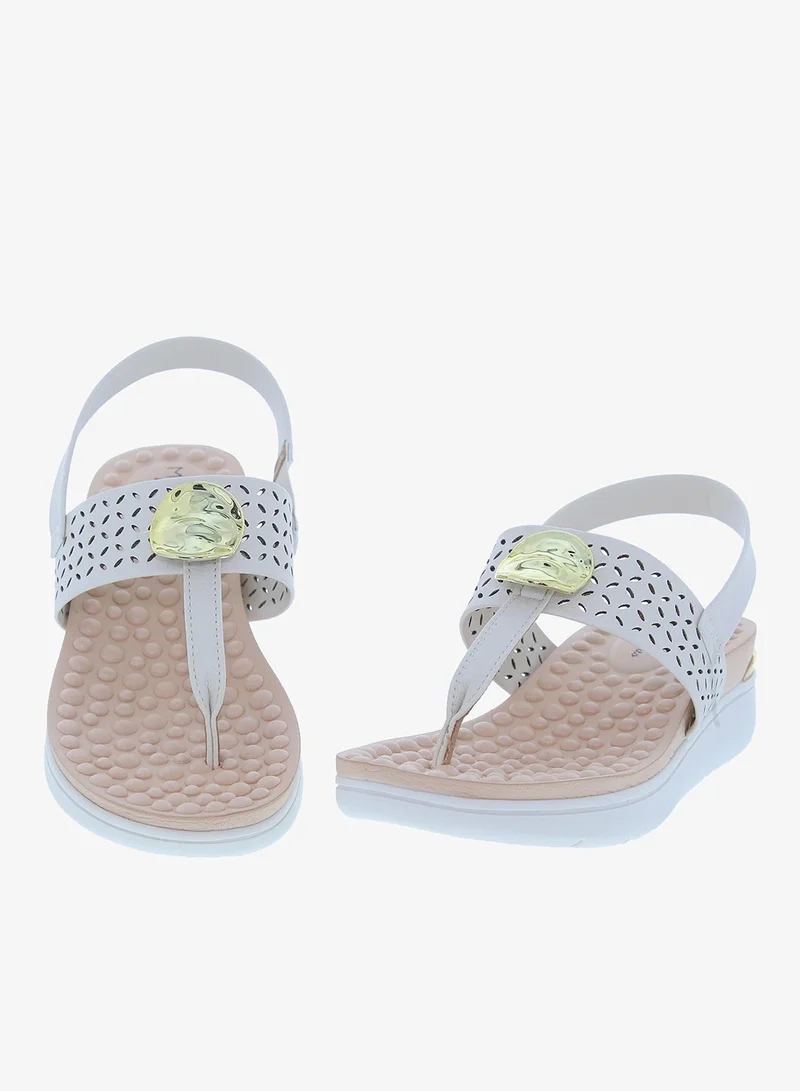 MODARE Off White Modare Women’s Flat Sandals with Back Strap – Secure Fit and Lightweight Daily Wear for Women | Best Price UAE