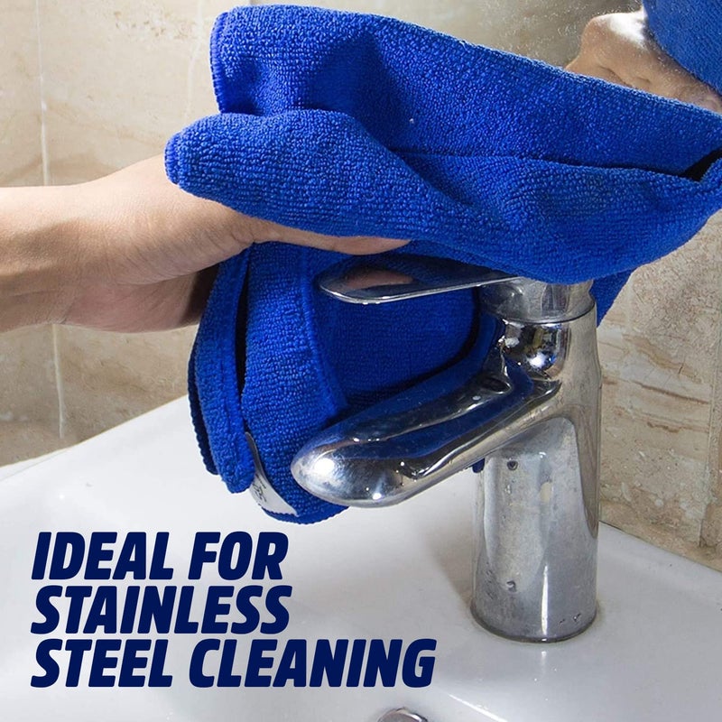 BREEZE BRE031 Multipurpose Microfiber Cleaning Cloths Polyester Material Multipurpose Use Reusable for Kitchen Car Silverware 8pcs 40 x 40cm Multicolour - Image 2