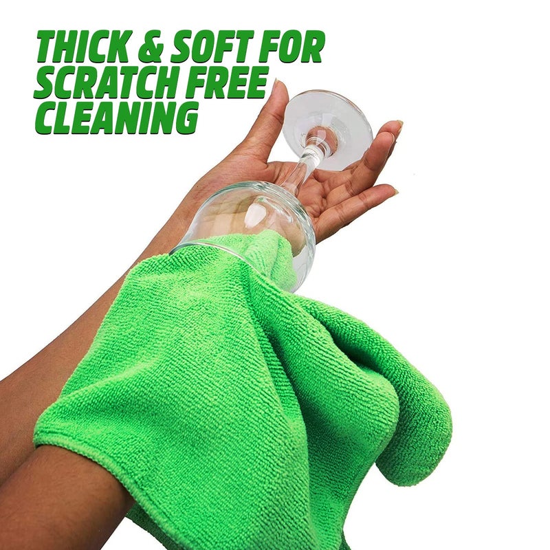 BREEZE BRE031 Multipurpose Microfiber Cleaning Cloths Polyester Material Multipurpose Use Reusable for Kitchen Car Silverware 8pcs 40 x 40cm Multicolour - Image 4