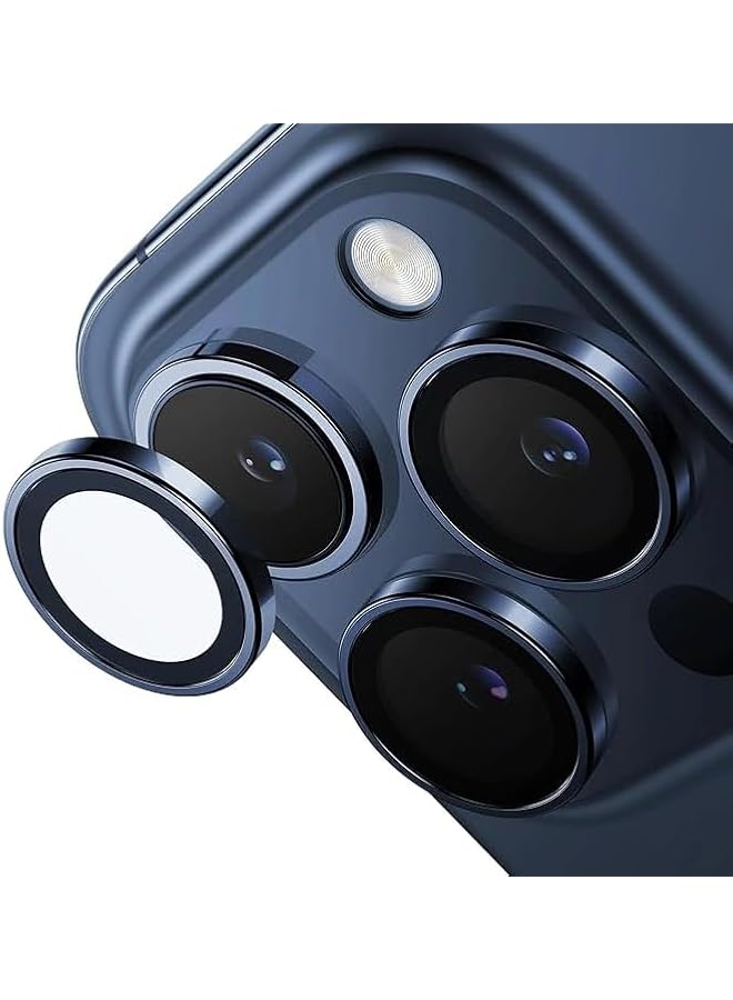 erorex I Phone 15 Pro Max Iphone 15 Pro Camera Lens Protector Truly Shatterproof 9H Tempered Glass Camera Cover Screen Protector Accessories For Blue Titanium 